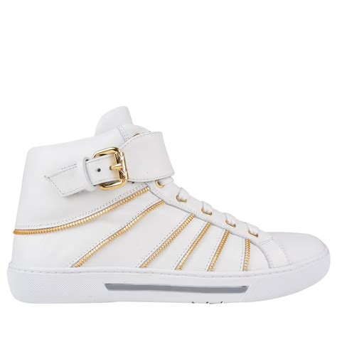 versace collection sneakers|versace zipped high top sneakers.